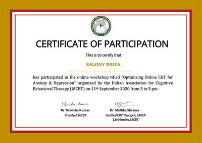 Certificate of Participation